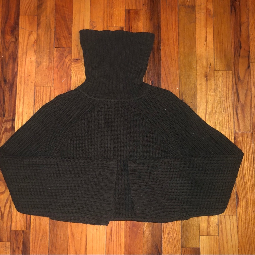 A.L.C green turtleneck crop sweater